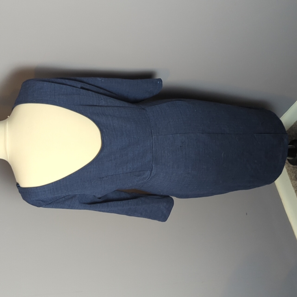 Banana Republic Fit-and-Flare Blue Dress - Picture 4 of 4
